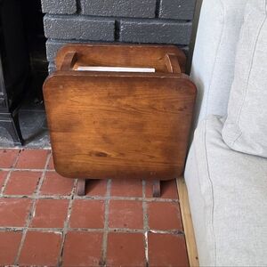 Vintage Mid Century Wooden Magazine Holder